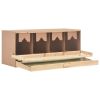 Chicken Laying Nest 4 Compartments 41.7"x15.7"x17.7" Solid Pine Wood