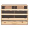 Chicken Laying Nest 2 Compartments 24.8"x15.7"x17.7" Solid Pine Wood