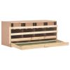 Chicken Laying Nest 4 Compartments 41.7"x15.7"x17.7" Solid Pine Wood