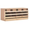 Chicken Laying Nest 4 Compartments 41.7"x15.7"x17.7" Solid Pine Wood