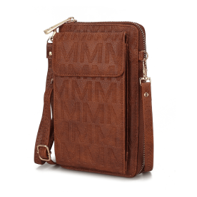 Caddy Vegan Leather Women Phone Wallet Crossbody (Material: Polycarbonate, Color: Camel)